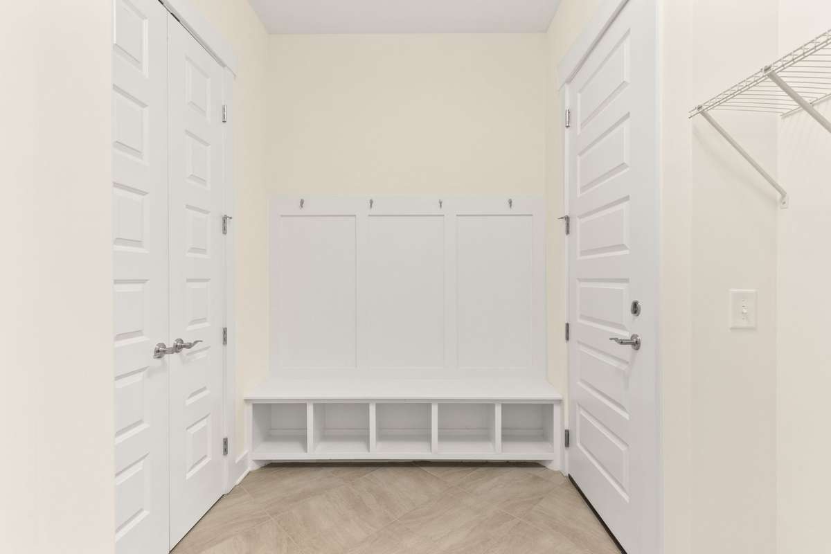 Drop Zone in laundry room.