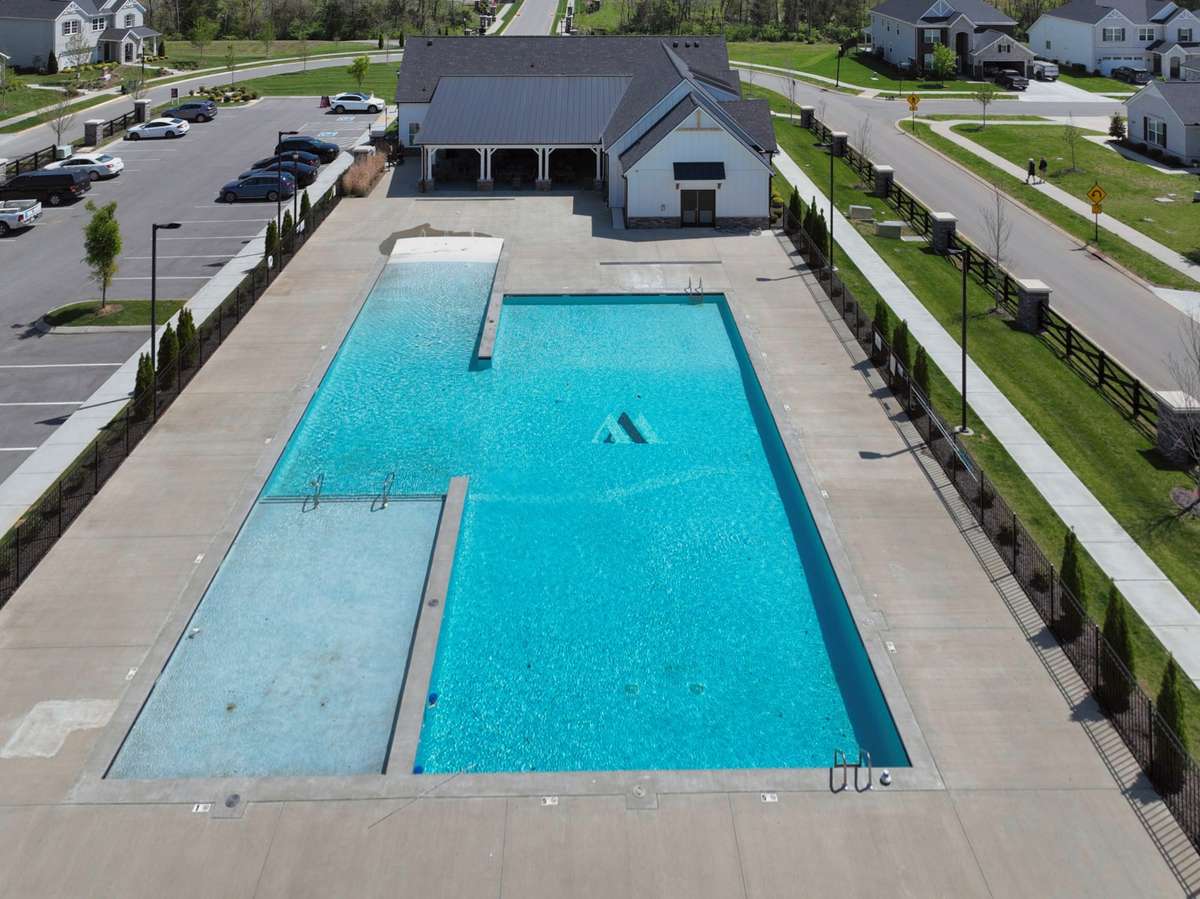 Large pool for summertime splashing