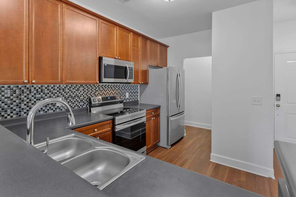 Generous cabinets in kitchen