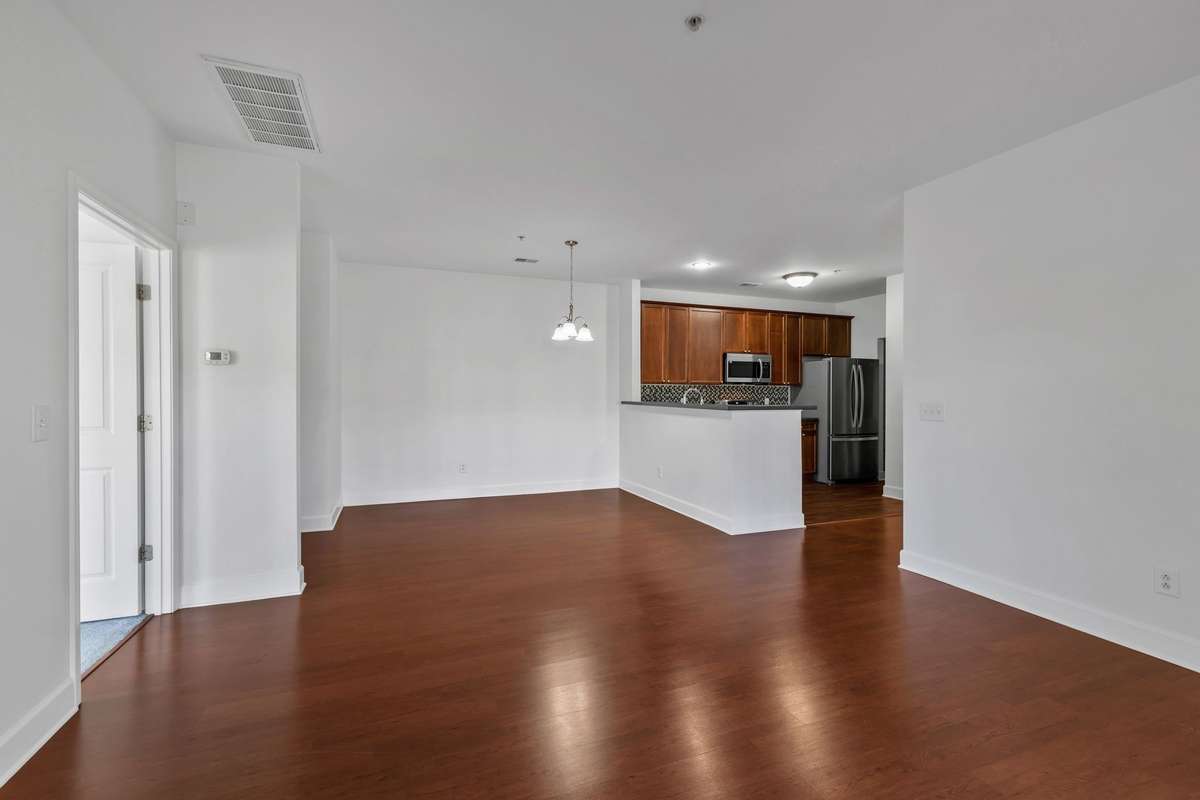 View from the den to the dining/kitchen area.. lots of space!