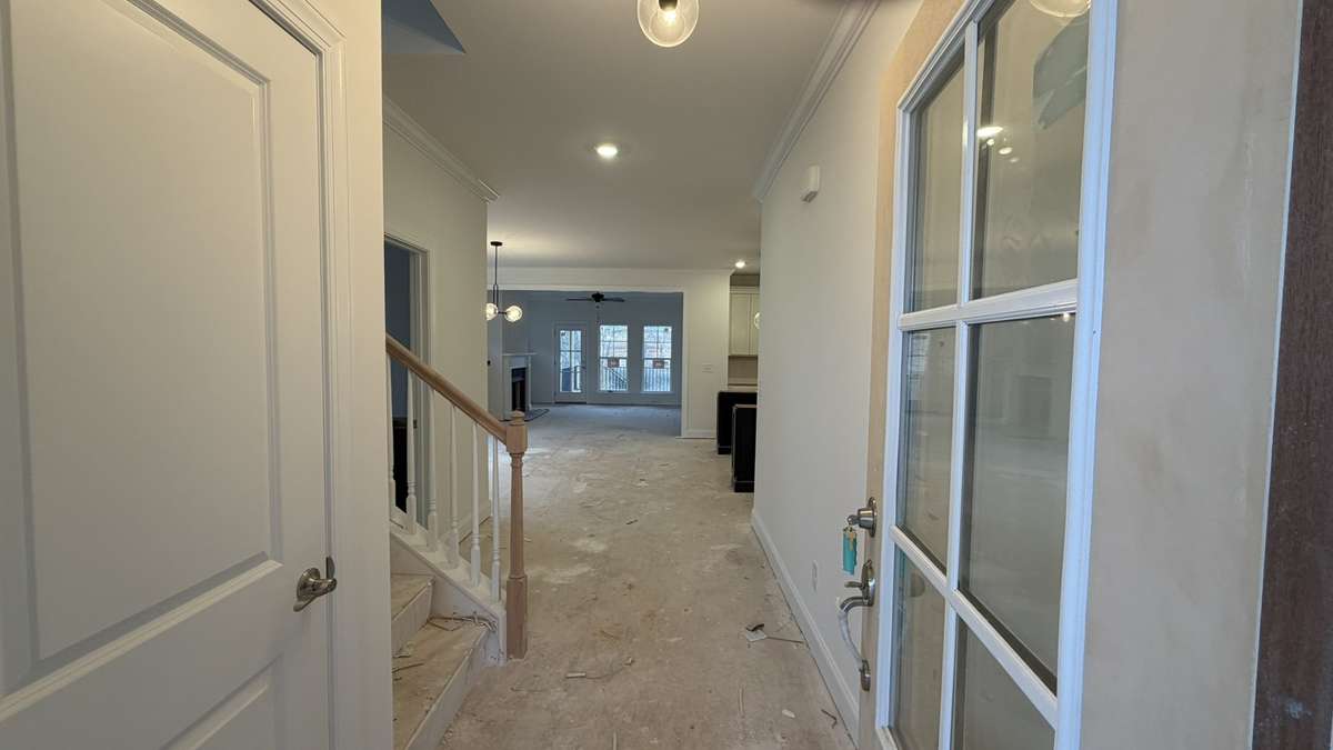 Welcome to the Grant floor plan. This is a very open plan.  As you look through the front door you see into the foyer, past the kitchen and into the great room.