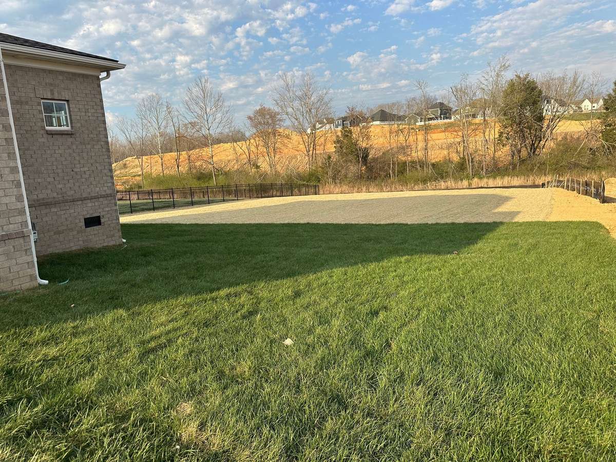 A view of your oversized backyard, from the side of the 3rd garage bay.