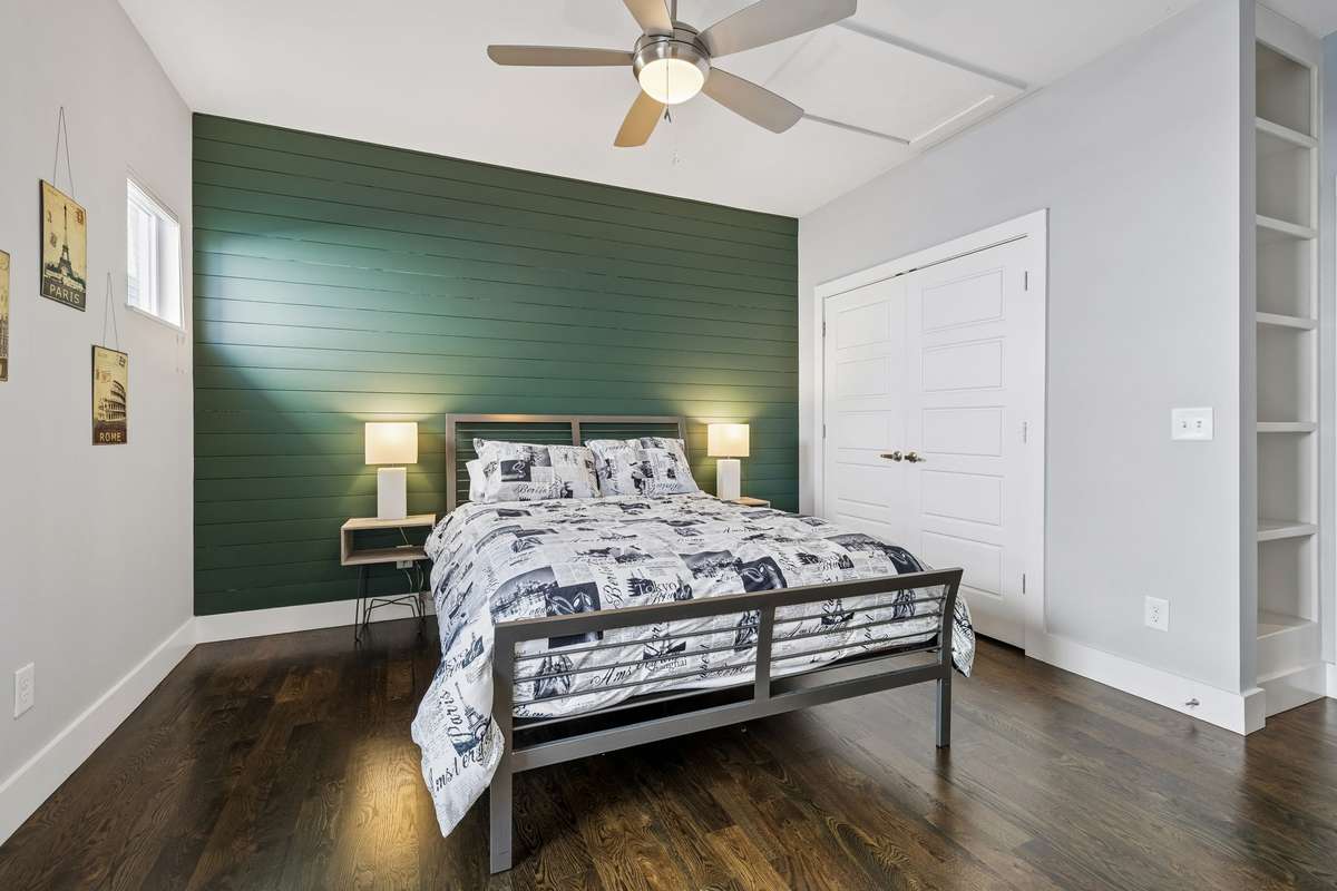 3rd bedroom featuring a nice size closet and built-ins for extra storage!