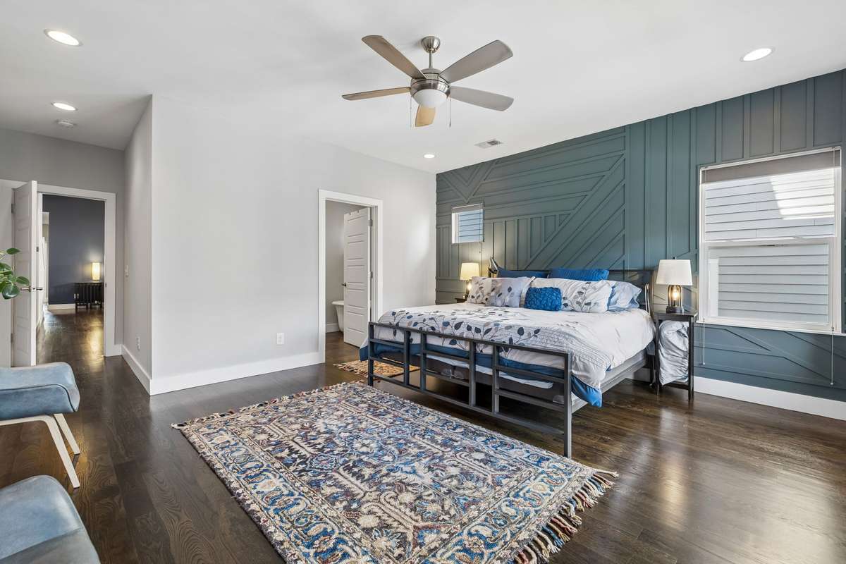 Enjoy a generously sized primary suite that offers separation and privacy from the other bedrooms, ideally located at the front of the home