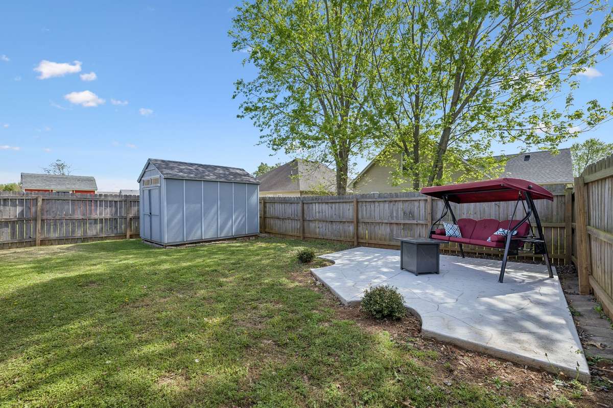 Your backyard is fully fenced - great for your pets and privacy! 2739 Oxford Hall Ave. Murfreesboro, TN 37128
