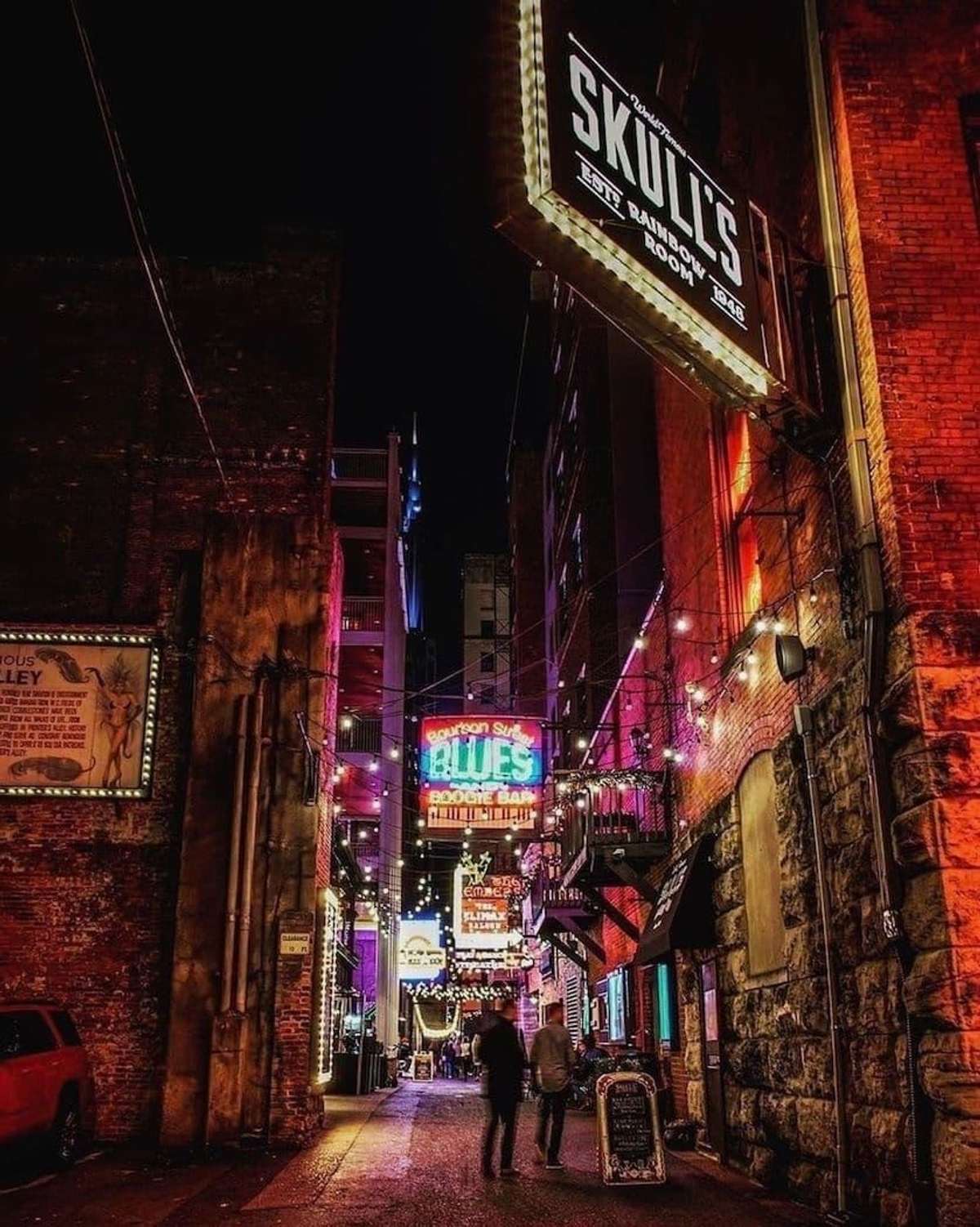 The notorious Skull's Rainbow Room on Printers Alley