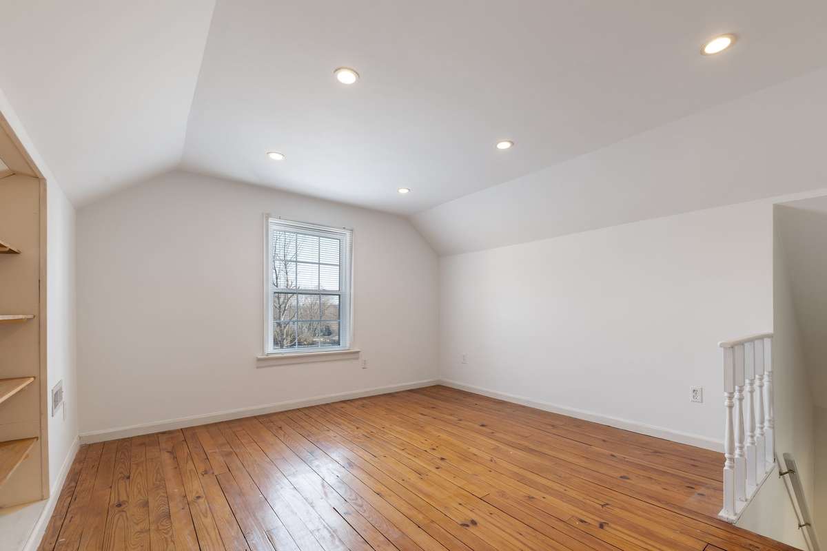 Upstairs provides versatility for a bedroom, office, and / or bonus room.