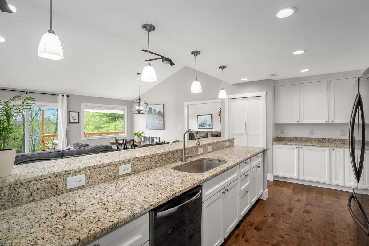 What a dream it is to have all of this countertop space for all of your cooking needs.
