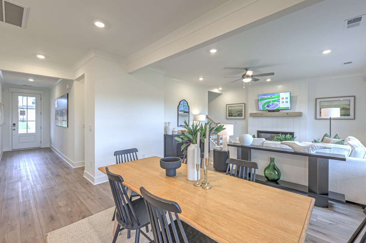 This photo is of a decorated Stanford Model Home.