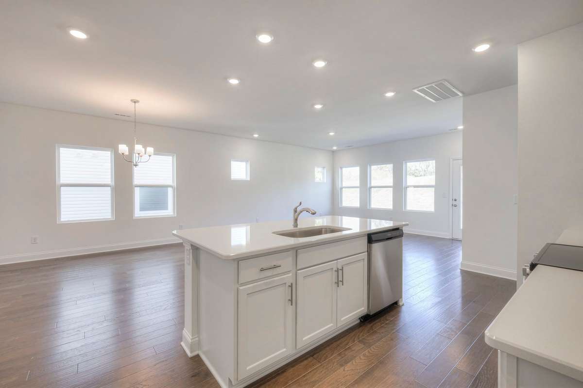 This photo is a sample of the Sutherland floorplan.  Options and exterior will vary depending on customer selections and preferences.