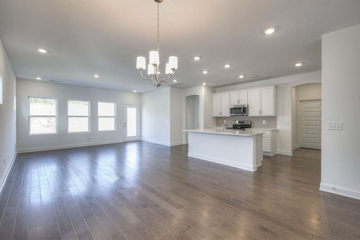 This photo is a sample of the Sutherland floorplan.  Options and exterior will vary depending on customer selections and preferences.