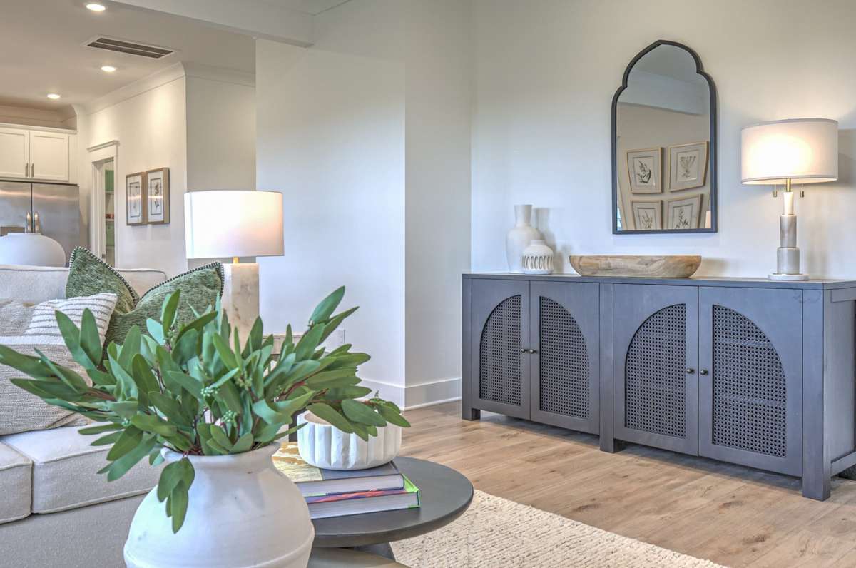 This photo is of a decorated Stanford Model Home.