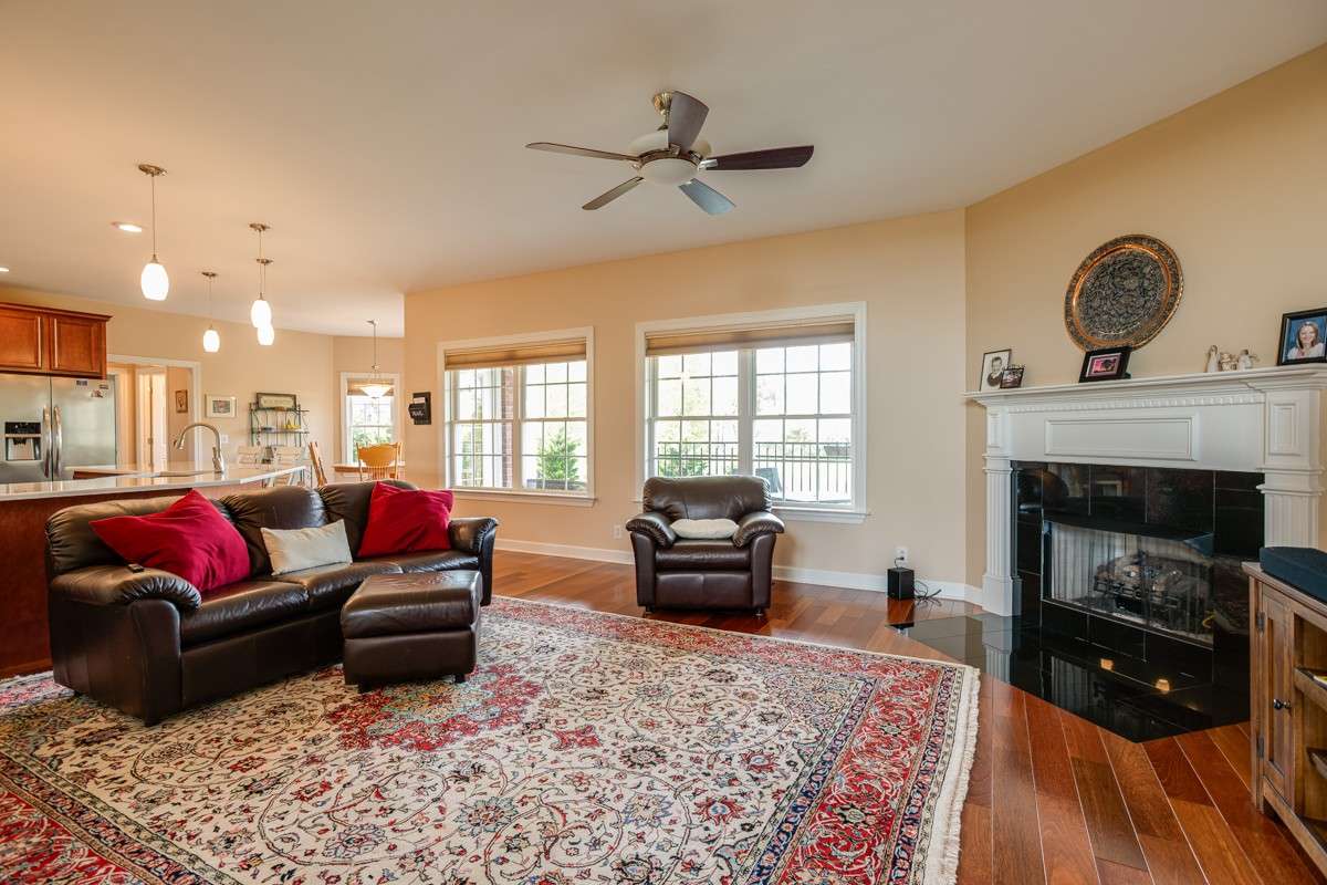 Cozy great room with gas fireplace