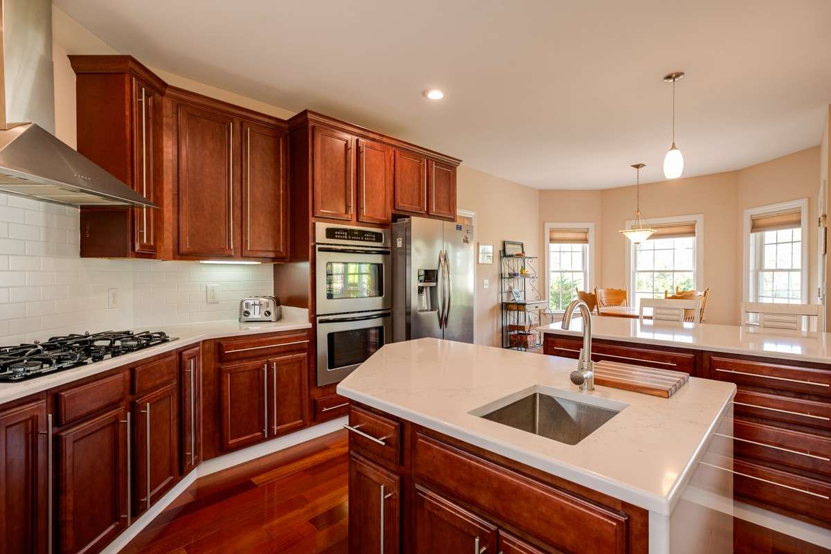 This large kitchen has ample storage space including 2 pantries