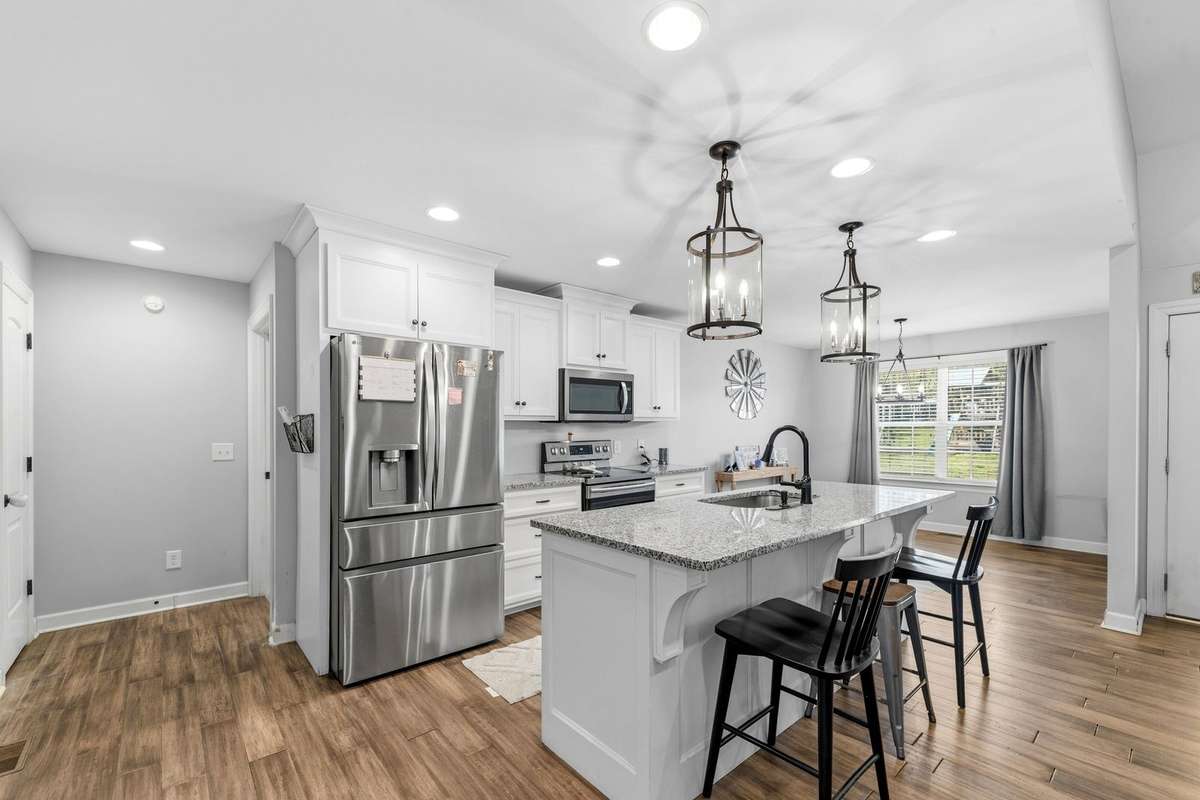 Kitchen and eat in with great window to look at the pasture