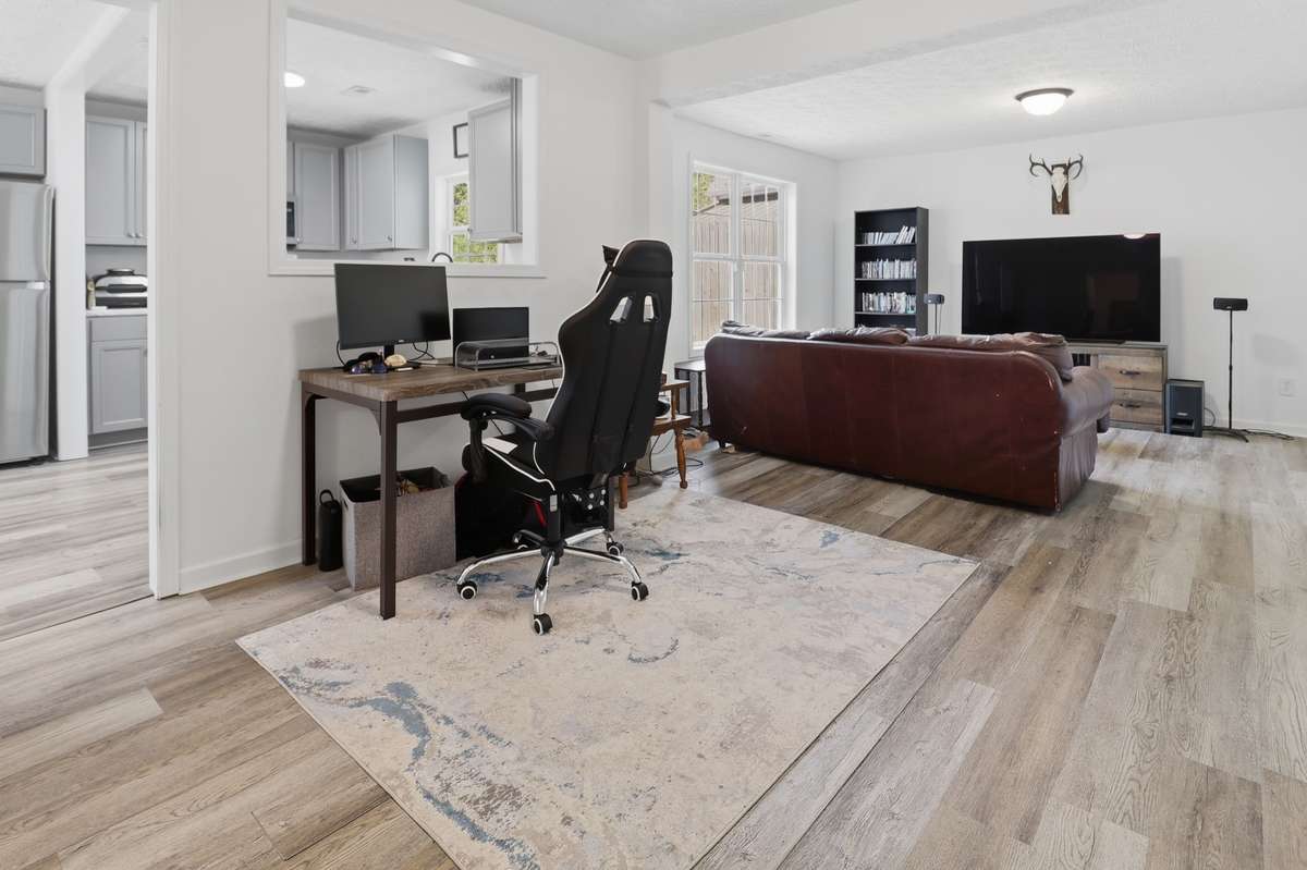 Small dining room currently being used as office space.