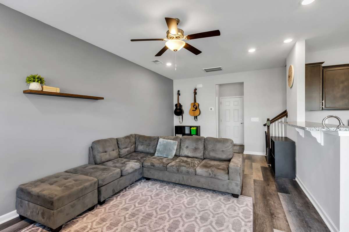 Open Living/Dining/Kitchen - no carpet on main floor!