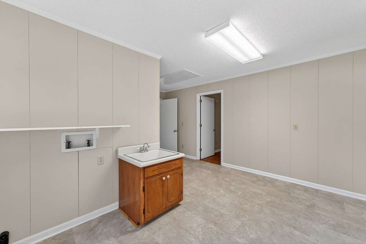 Washer/dryer hookups with sink for ease
