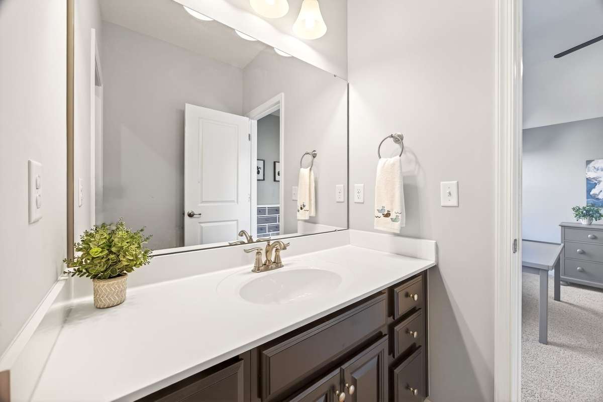 The dual private vanity rooms are both practical and easy to share.