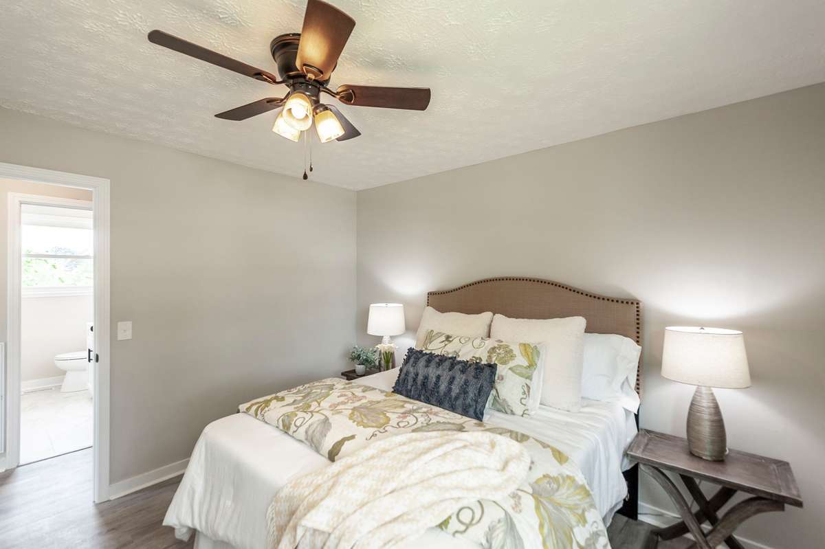 Each bedroom is conveniently located near the fully renovated bathroom, offering easy access for daily living.