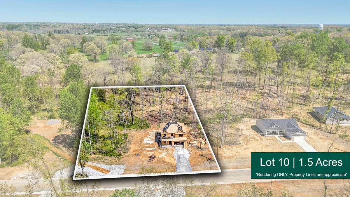 RENDERING ONLY. Property Line placement is APPROXIMATE. Accuracy is NOT guaranteed and SHOULD be verified by Buyer/Buyers Agent.