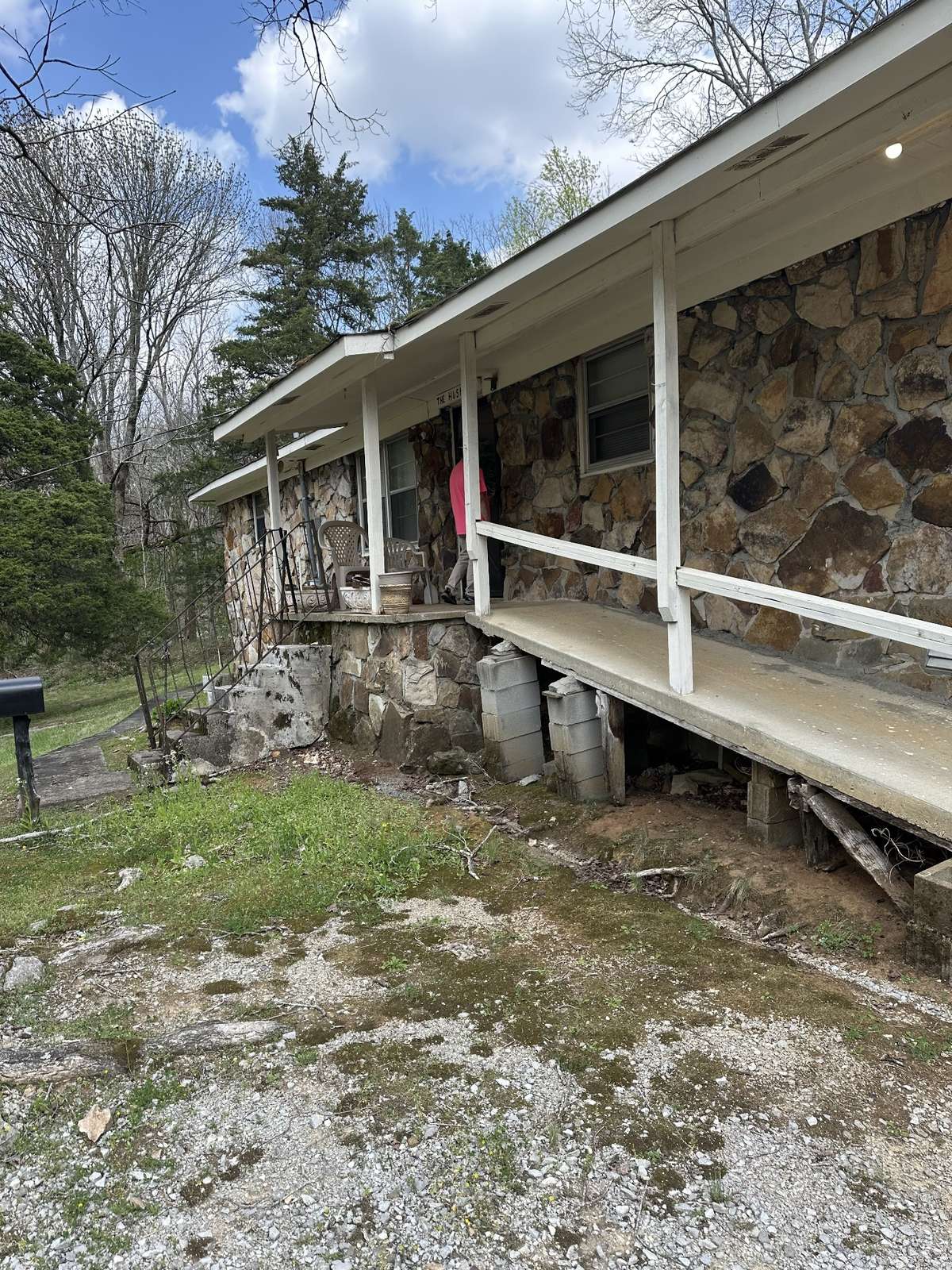 Ramp at the front of the house.