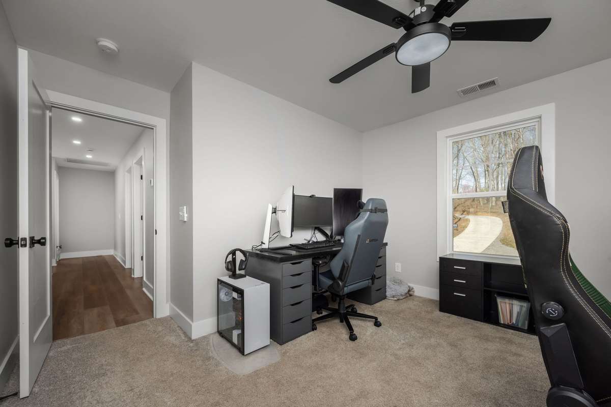 A great flex space upstairs, office now, bedroom later if you want.