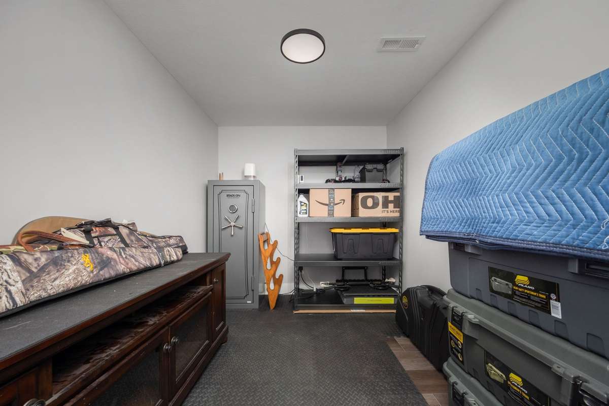 One more room downstairs that gives you even more storage options.