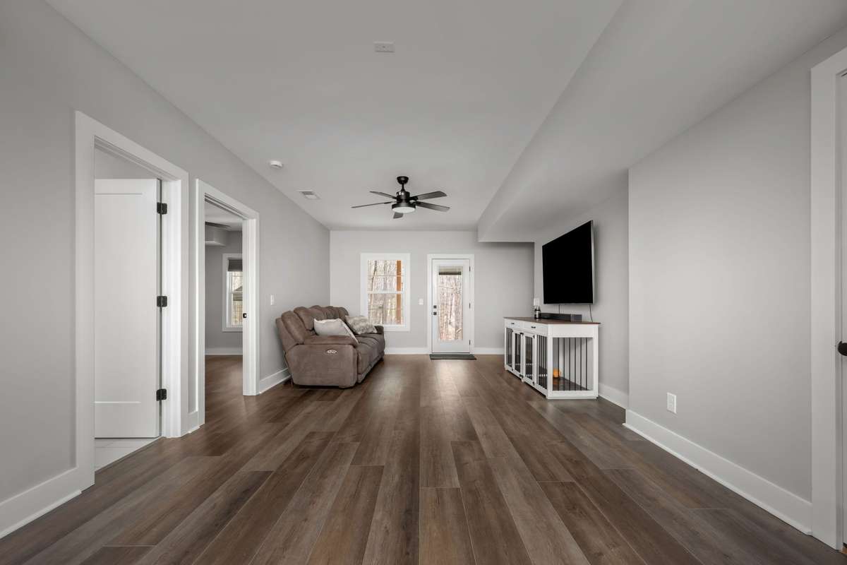 This angle shows just how bright the basement really is.