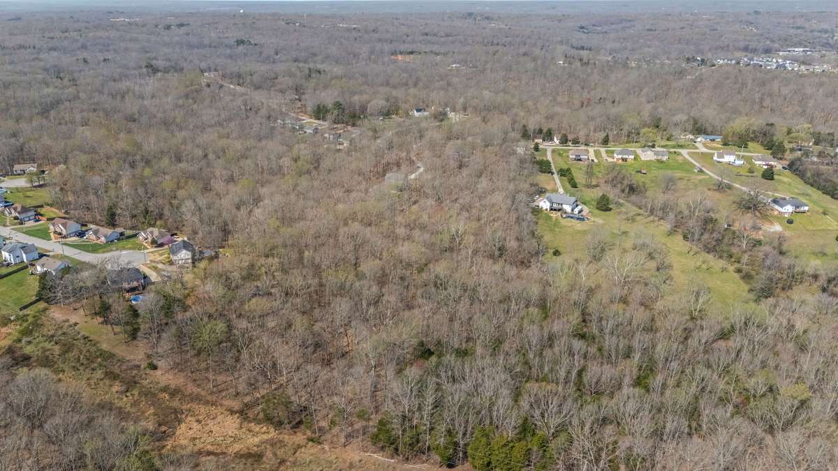 Overhead view of the property and setting.