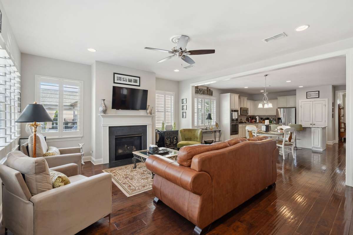 View from the back of the living room to get a good understanding of the open concept feel.