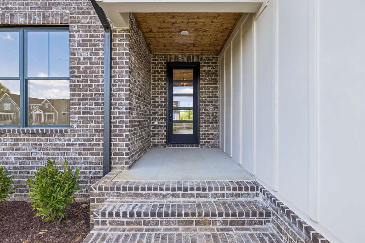 Covered Front Entrance, Wood Ceiling