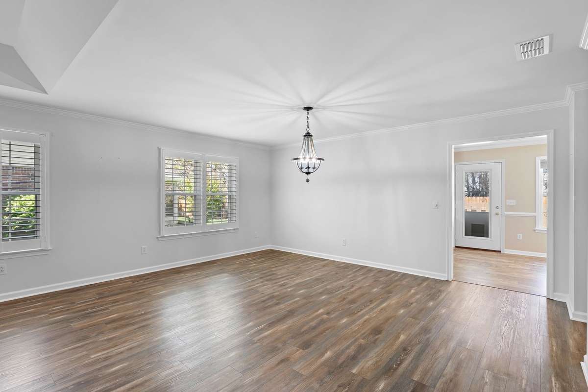 Seamless flow from the living area into the breakfast nook and kitchen!
