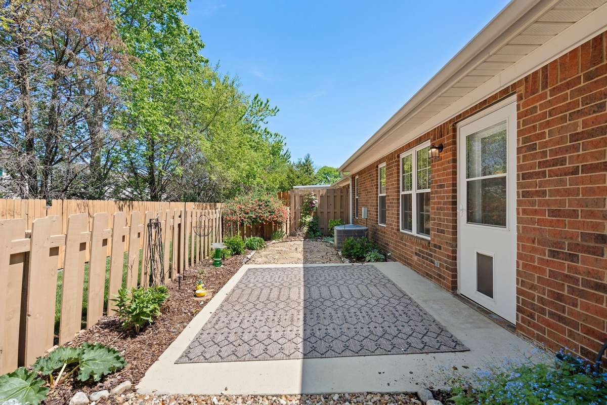 Functional and secure backyard space just outside your door!