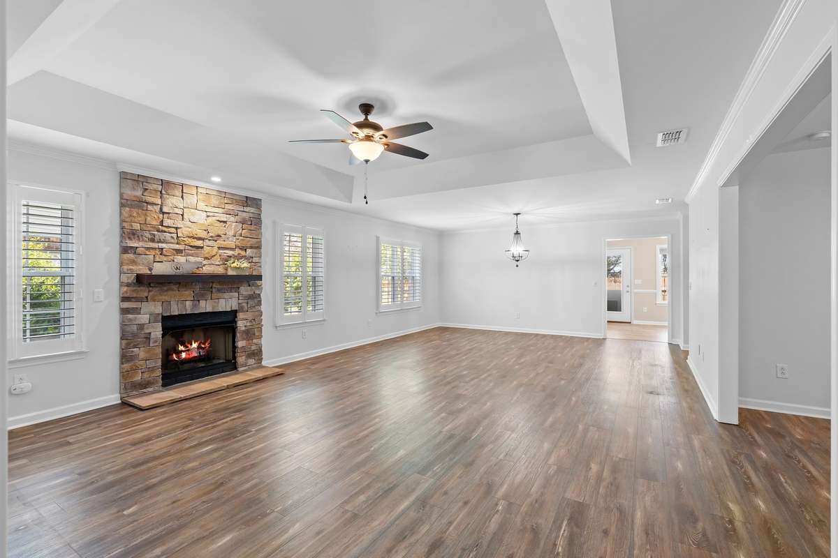 Massive Great Room with a seamless flow and tons of space to entertain!