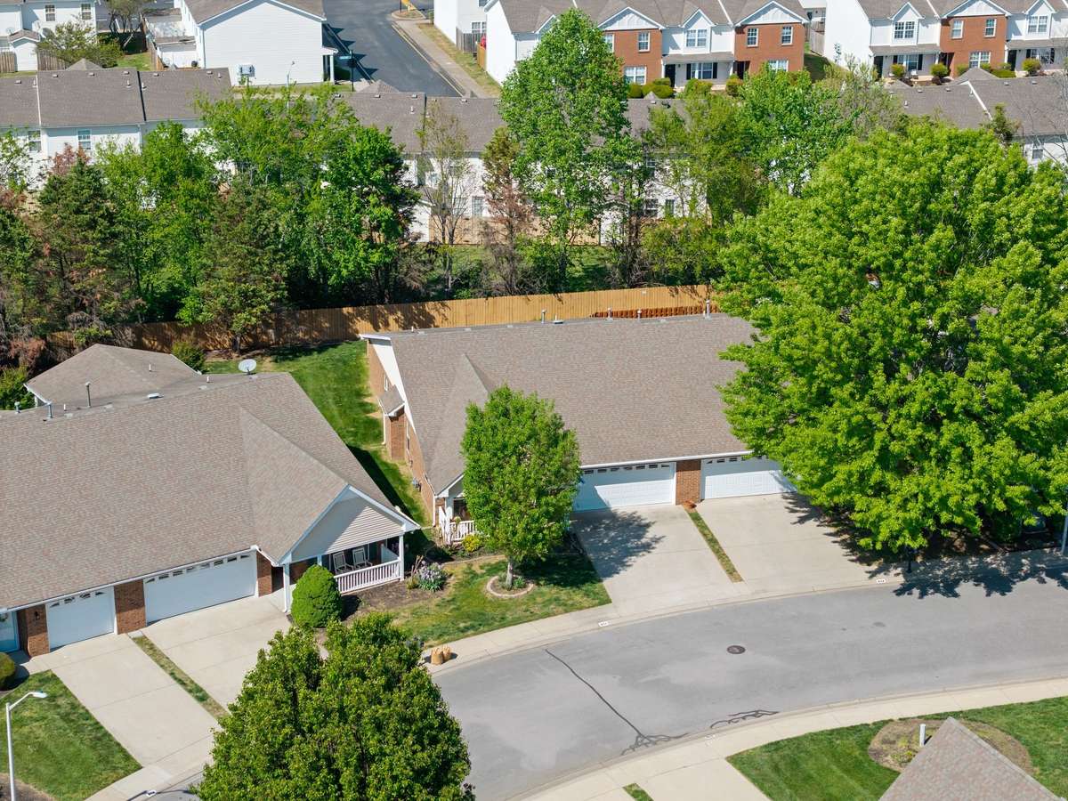 Incredible aerial view showing off this spacious ranch-style villa!