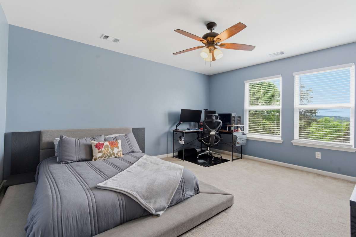 Generously sized bedrooms and wall closets.
