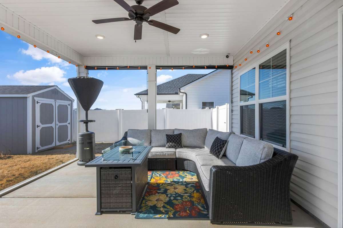 Floor to ceiling screens surrounding porch area!