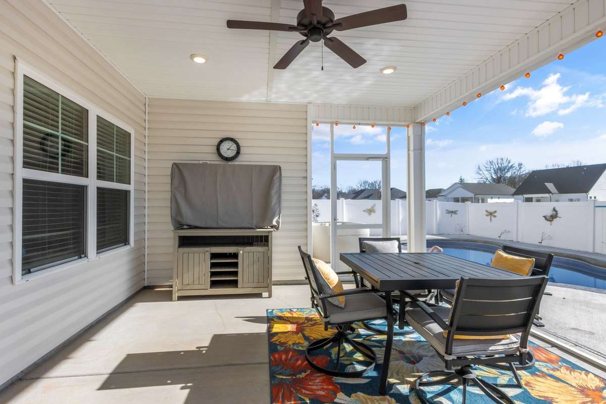 Fully Screened in with Hurricane resistant screens!