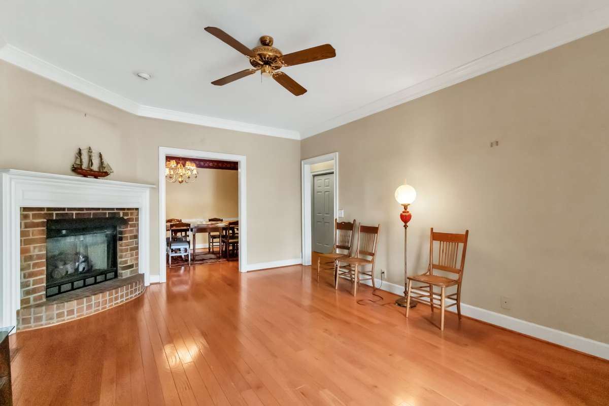 Hardwood flooring in the main living spaces