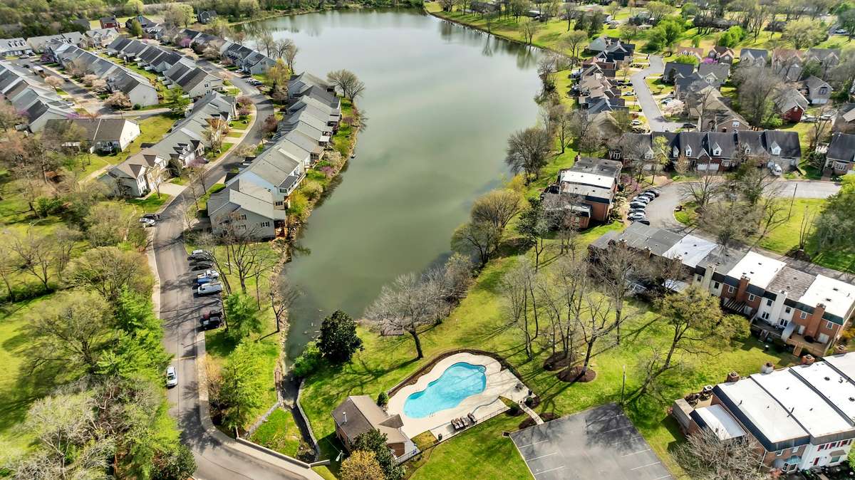 Beautiful Pond with a Boat Dock