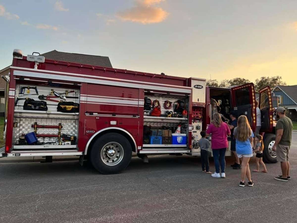 Wilson County Police and Fire come out to show off their trucks.