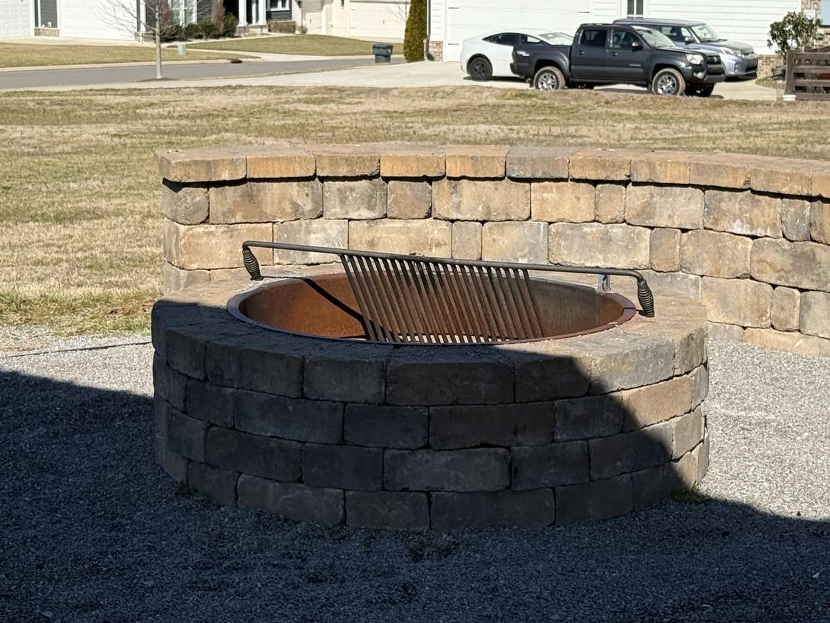 The fire pit is at the community pavilion.