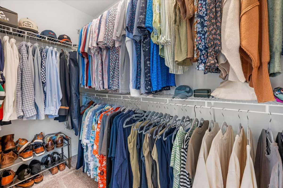 Plenty of room in this primary closet.
