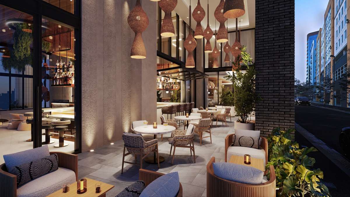 VOCE residences offer spacious studio, one, two, three-bedroom, & penthouse floor plans. Pricing subject to change without notice. Actual finishes, materials, dimensions, and features depicted in this rendering are subject to change without notice.