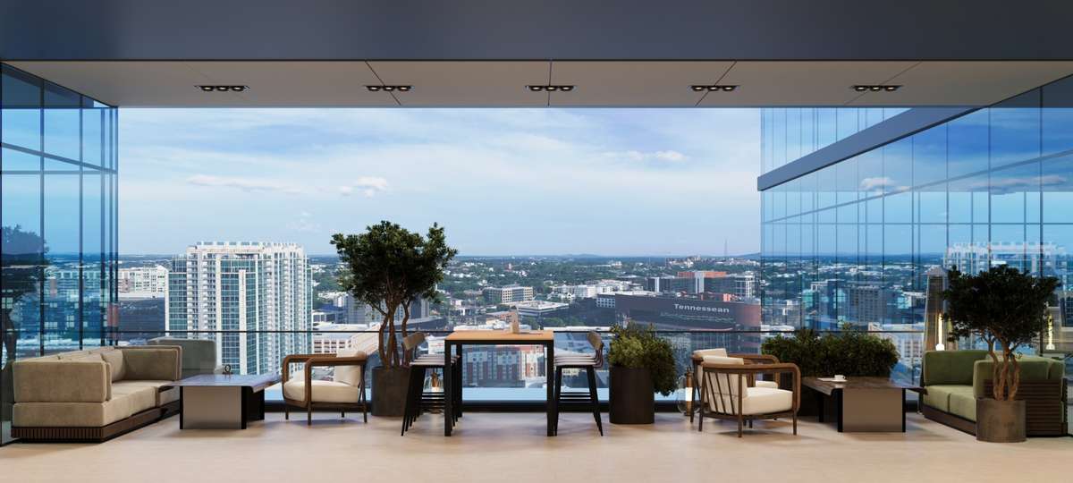 VOCE residences offer spacious studio, one, two, three-bedroom, & penthouse floor plans. Pricing subject to change without notice. Actual finishes, materials, dimensions, and features depicted in this rendering are subject to change without notice.