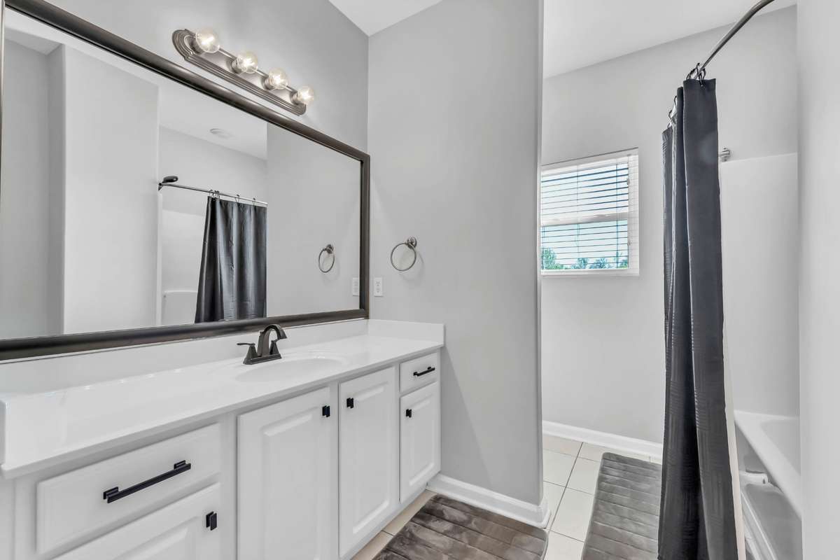 The guest bathroom upstairs.