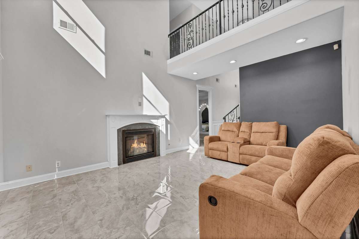 The second gas fireplace in the formal living room.