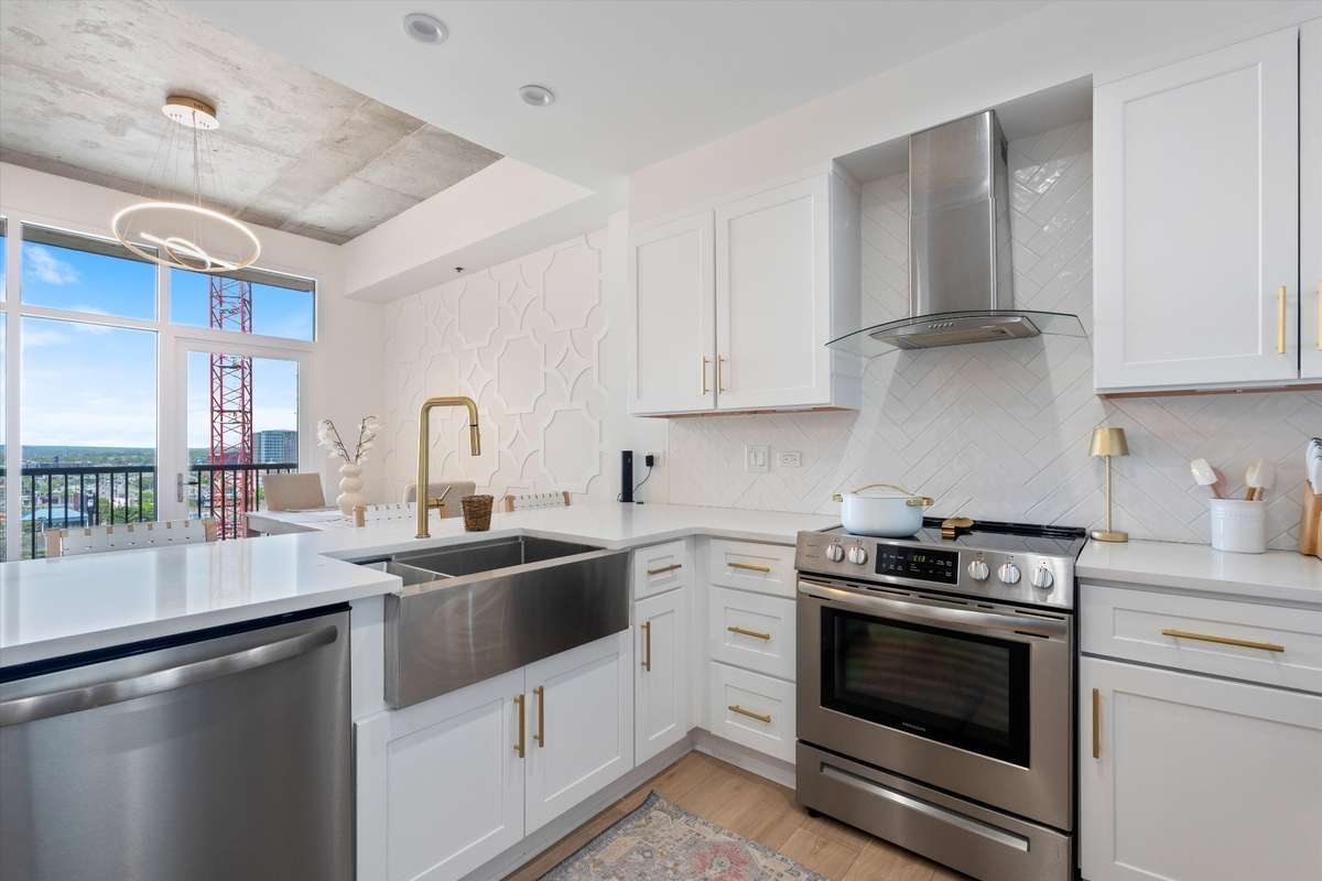 All new upgraded stainless steel appliances and white cabinetry
