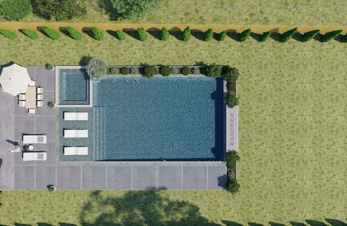 Pool rendering to show the true potential of this backyard!